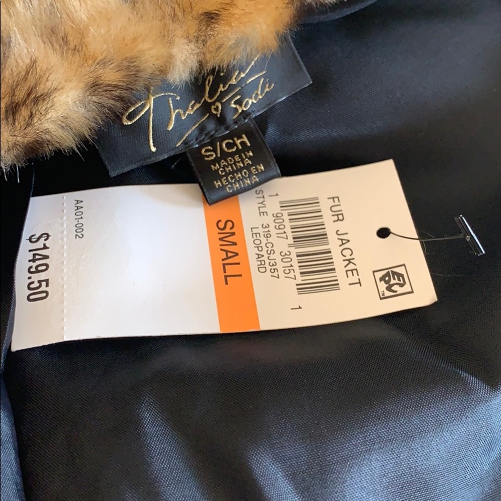 Thalia Sodi woman’s Faux-Fur Leopard-Print Jacket - Picture 9 of 10